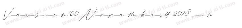 Version 100 November 9 2018 init字体转换